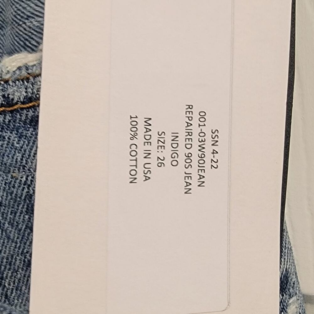 LEVI'S 90S RE/DONE REPAIR JEAN Regular in indigo size 26  Price$1,050.00 - Picture 8 of 9